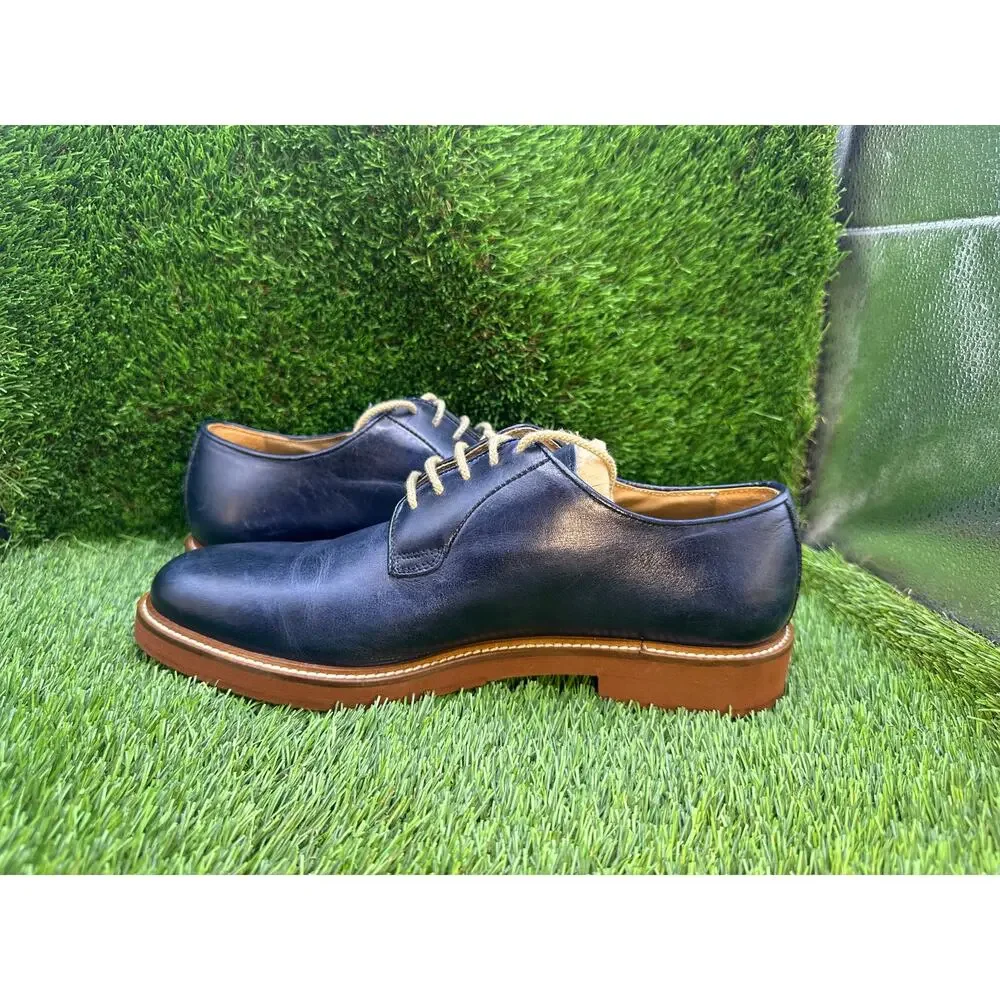 To Boot New York Adam Derrick Oxford Dress Shoes Men's 8.5 Blue Leather Formal